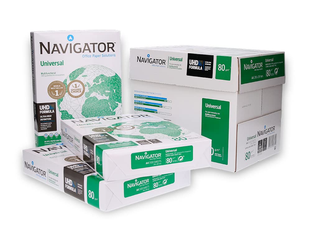 Navigator Universal A4 80gsm Paper - Box of 5 Reams (5x500 Sheets)