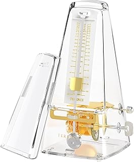 TERENCE Mechanisches Metronom für Gitarre Bass Klavier Violine Bass Metronom mit hoher Präzision Traditionelle Pyramide Tr...