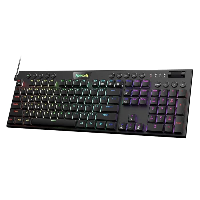 Buy Redragon K619 Horus RGB Mechanical Keyboard, Ultra-Thin Designed ...