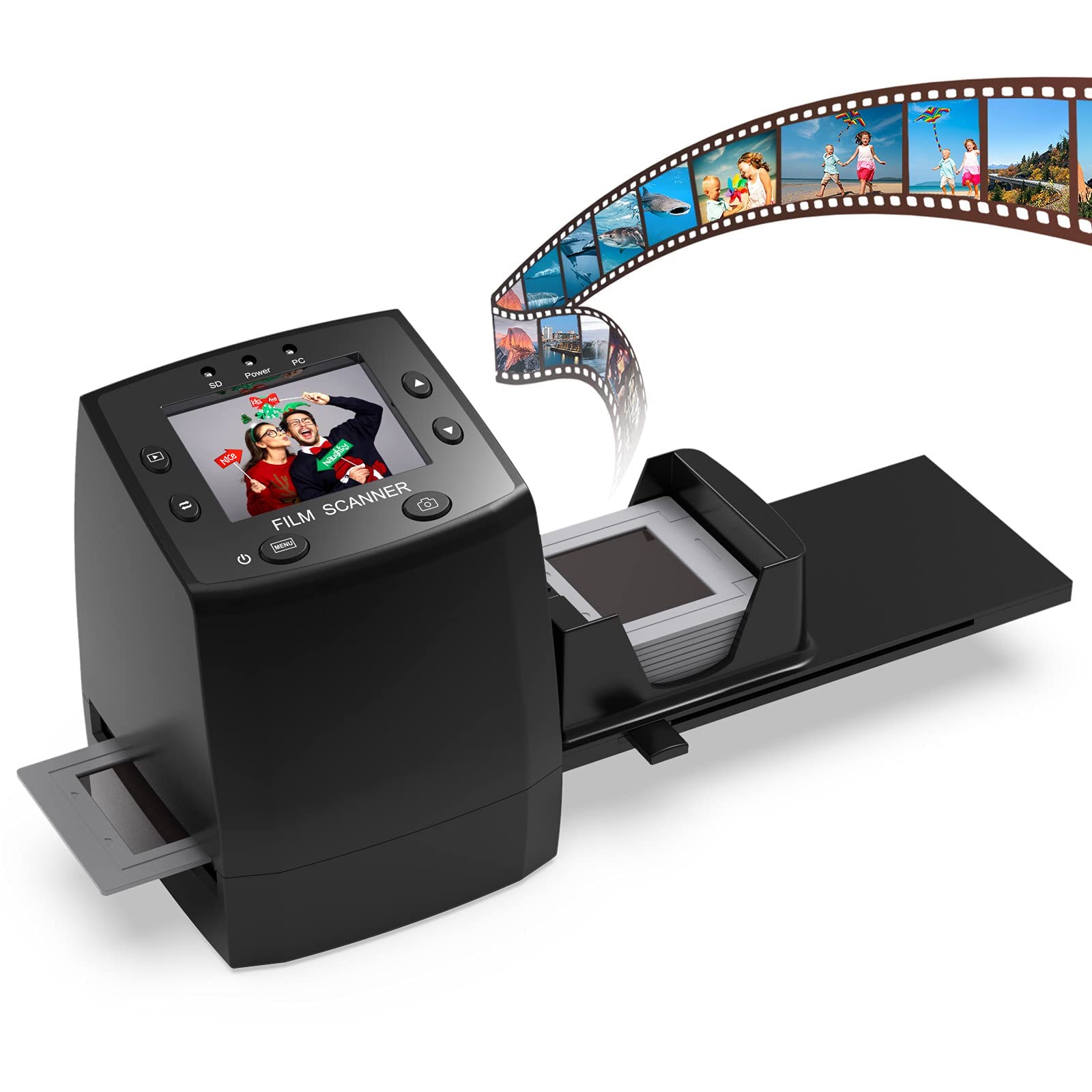 DIGITNOW! 135 Film Negative Scanner High Resolution Slide Viewer,Convert 35mm Film &Slide to Digital JPEG Save into SD Card, with Slide Mounts Feeder No Computer/Software Required