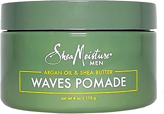 SheaMoisture Men Waves Pomade Argan Oil and Shea Butter - Hair Care Styling Product for Frizz Control and Waves - Men's st...