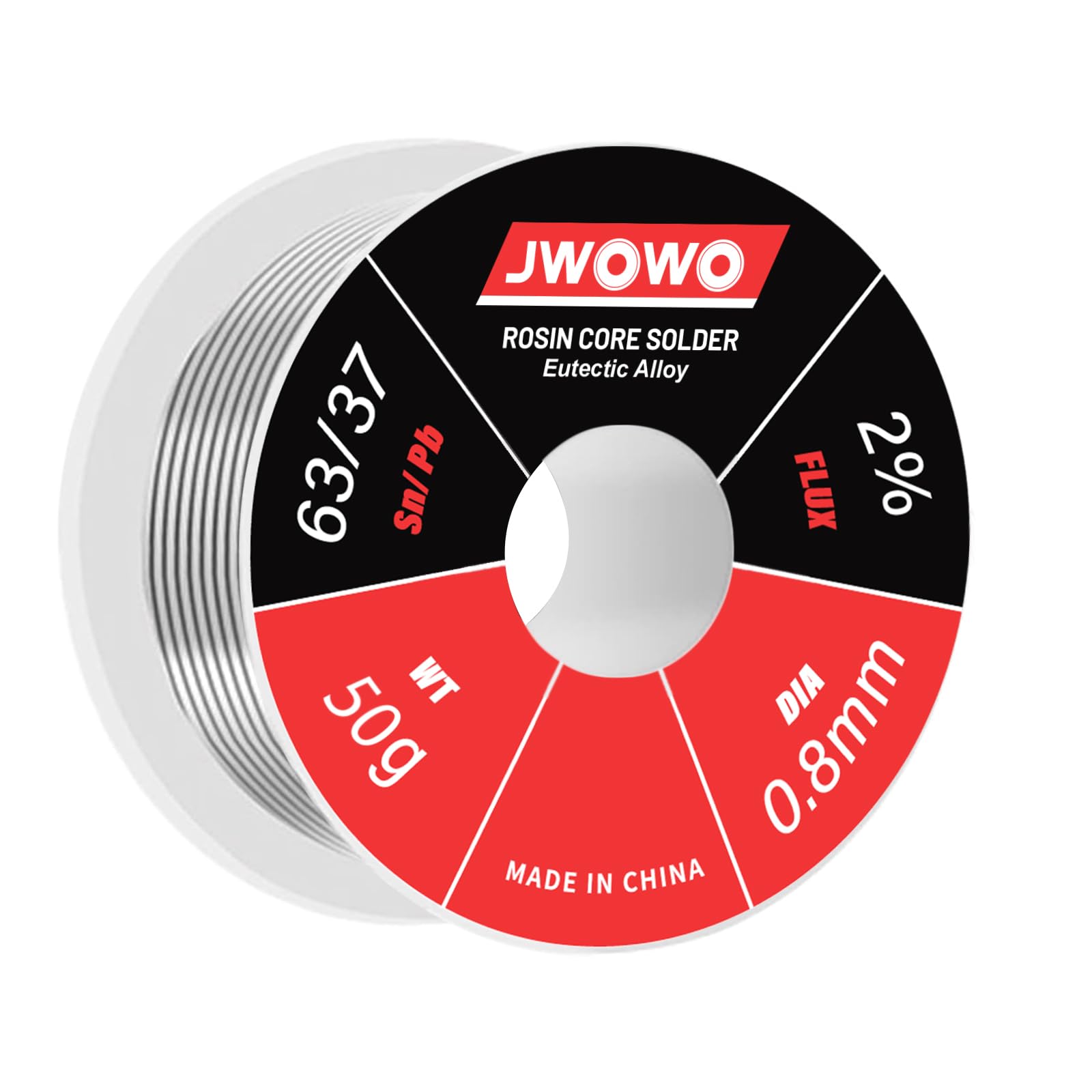 Rosin Core Solder Wire for Electrical Soldering(0.8mm/50g),By JWOWO