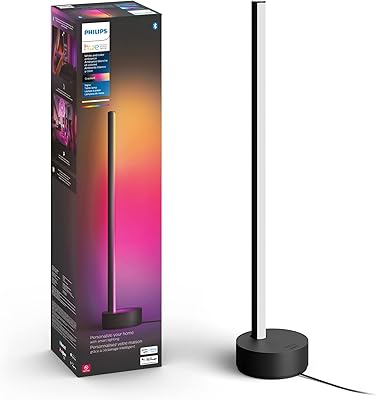 Philips Hue Signe Smart Table Lamp, Black - White and Color Ambiance LED Color-Changing Light - 1 Pack - Control with Hue App - Works with Alexa, Google Assistant, and Apple Homekit