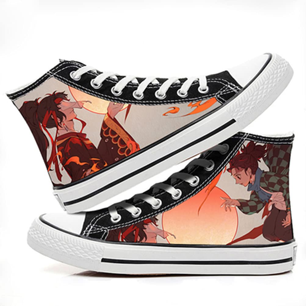 ZHAOQIAN Anime hand-painted pattern shoes, for Anime Demon Slayer, Apply to Anime Fans Collection Gifts