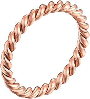 FAICAEIRI Pure copper tensor rings twisted,copper rings for men and women，Twist Ring Jewelry，Solid Copper Twisted ring Jew...