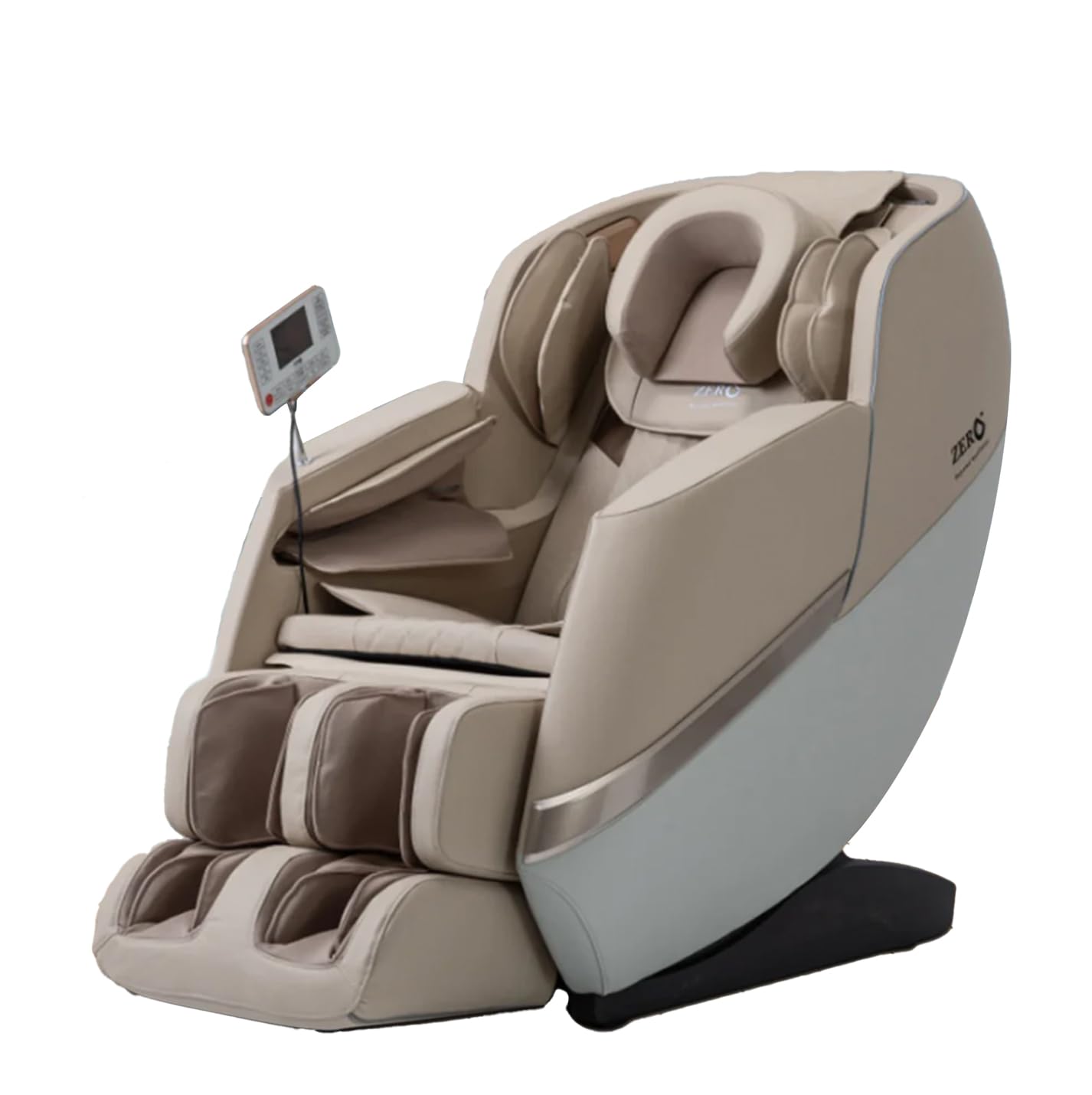 ZeroHEALTHCARE Heal Master Massage Chair Full Body Massage with 20 Rollers, 48 Airbags, Heating Therapy, Zero Gravity, Adjustable Footrest, 5 Auto Programs & Premium Leather (Beige)