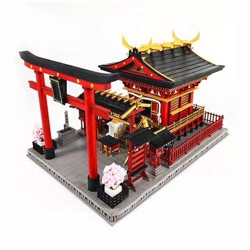 1/64 Scale Handcrafted Miniature Inari Shrine Wooden Puzzle Model Kit,