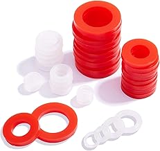 Litorange 190 PCS Mixed Silicone O Ring Sealing Gasket Washers, 6 Different Size,Made from Soft Silicone (Better Sealing T...