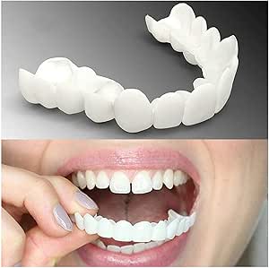 1 Set Temporary Teeth Covers, Instant Veneer Dentures , Straightening Braces Covering Whitening Restoration Kit for Men and Women