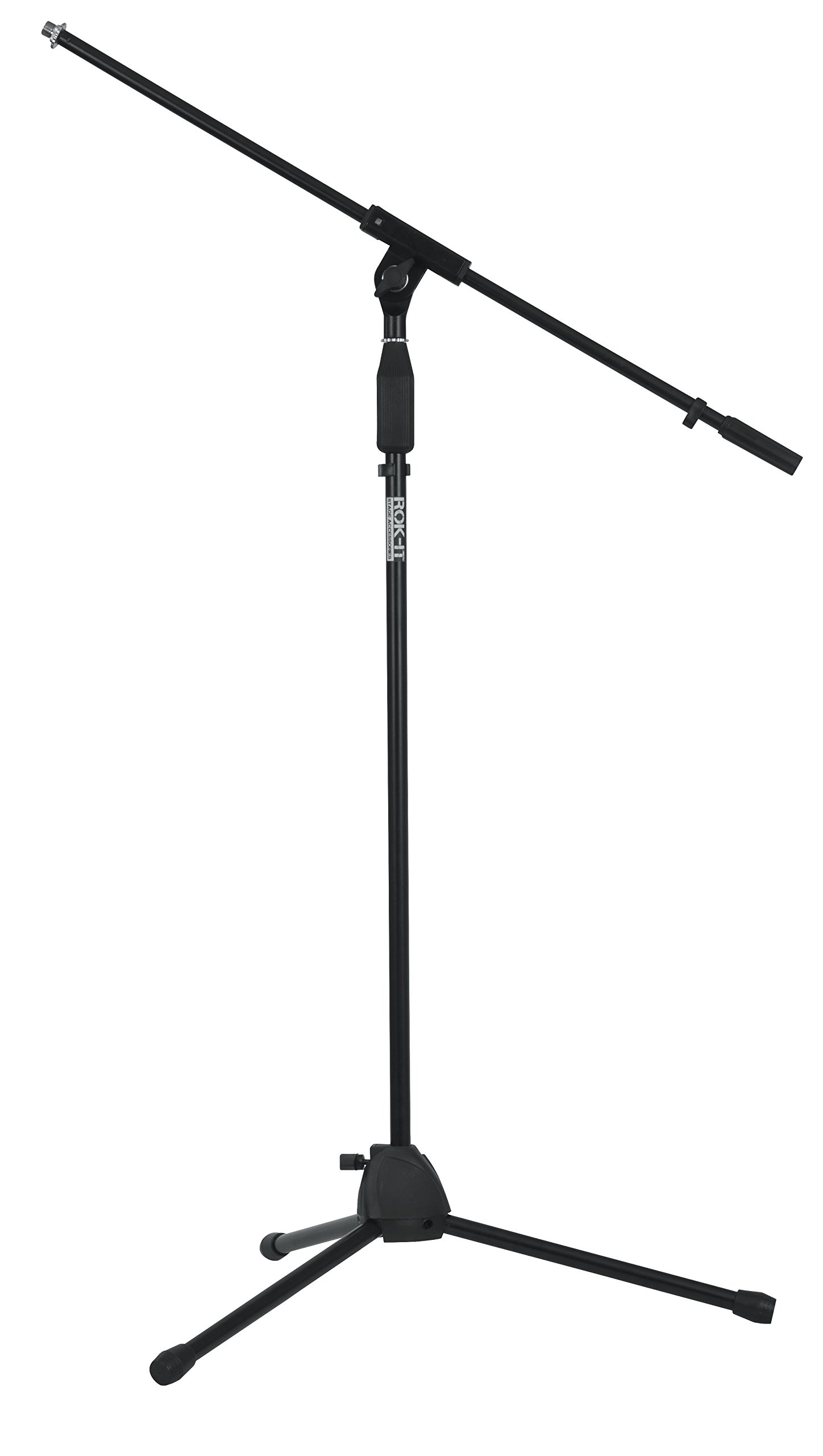 Rok-It Standard Microphone Stand with Fixed Boom Arm and Tripod Base; (RI-MICTP-FBM)