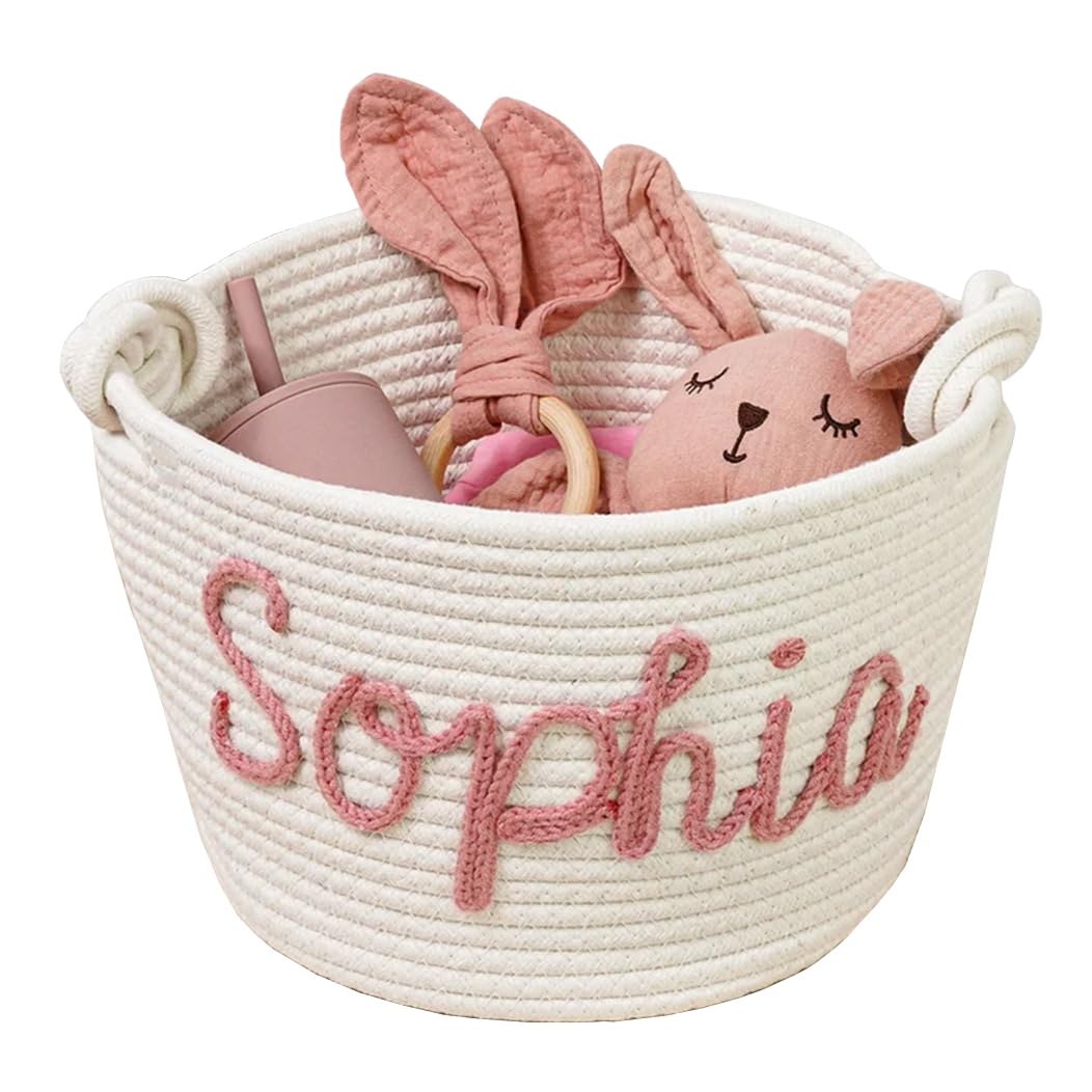 Amazon.com: Personalized Baby Shower Gift Basket- Handcrafted Rope ...