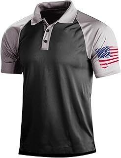 Mens Camouflage Outdoor Polo Shirt Short Sleeves Military Tactical Golf T-Shirts Athletic Moisture Wicking Casual Tees