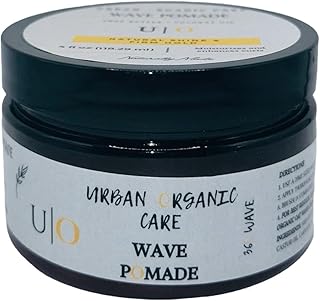 Urban Organic Care Wave Pomade, All Organic 360 Wave Grease, Firm Hold, Natural Shine, Wave Training & Holding Pomade, Eas...