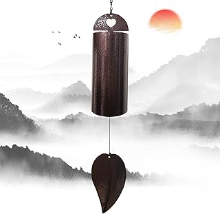 Wind Chimes for Outside Deep Tone Memorial Wind Chime Outdoor Deep Resonance Serenity Bell Antique Copper Cylinder Windbel...