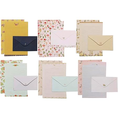 Amazon.com: Lined Writing Stationery Paper and Envelopes - Letter ...