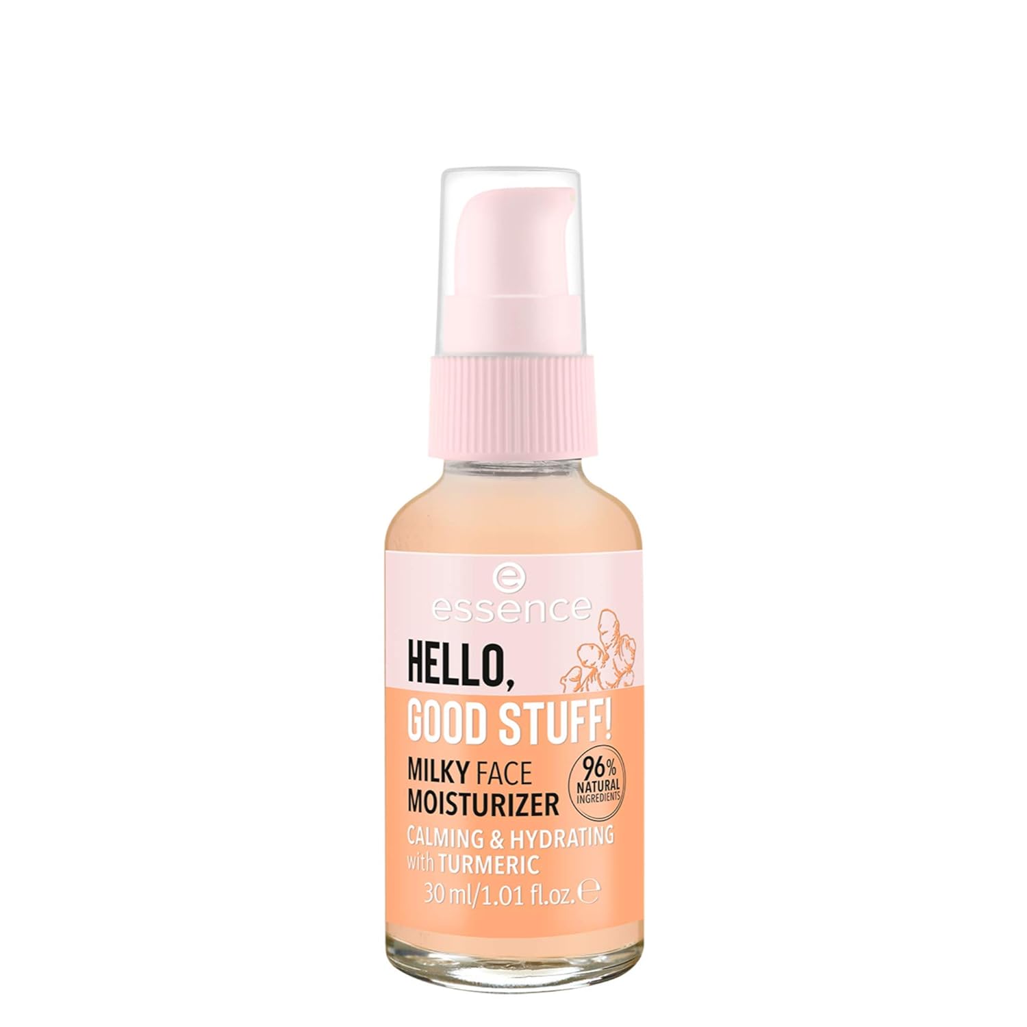 essence | HELLO, GOOD STUFF! Milky Moisturizer | Lightweight, Hydrating, & Enriched with Turmeric & Oat Water | Vegan & Cruelty Free | Paraben Free