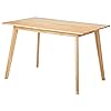 Amazon Basics FSC Certified Solid Wood Kitchen Rectangular Dining Table, Natural Wood, 29.5"D x 47.2"W x 29.5"H