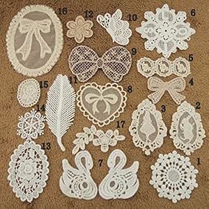 17PCS Lace Design Iron on Patches