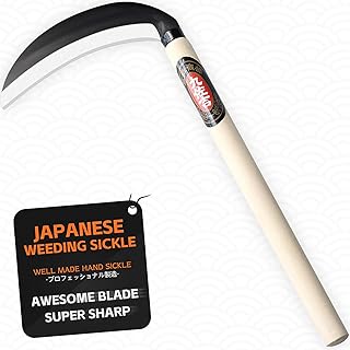 ZOOM.LZ Japanese Weeding Sickle Garden Tool,Manual Hand Weeder Sickle Tool for Garden and Farm,Weeding Tool for Gardening,...