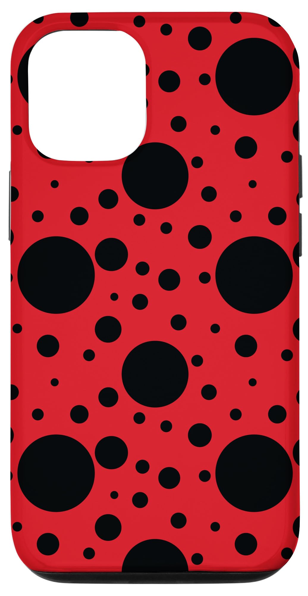 iPhone 14 Pro Black & Red Lady Beetle Spots Pattern Polka Dots Case