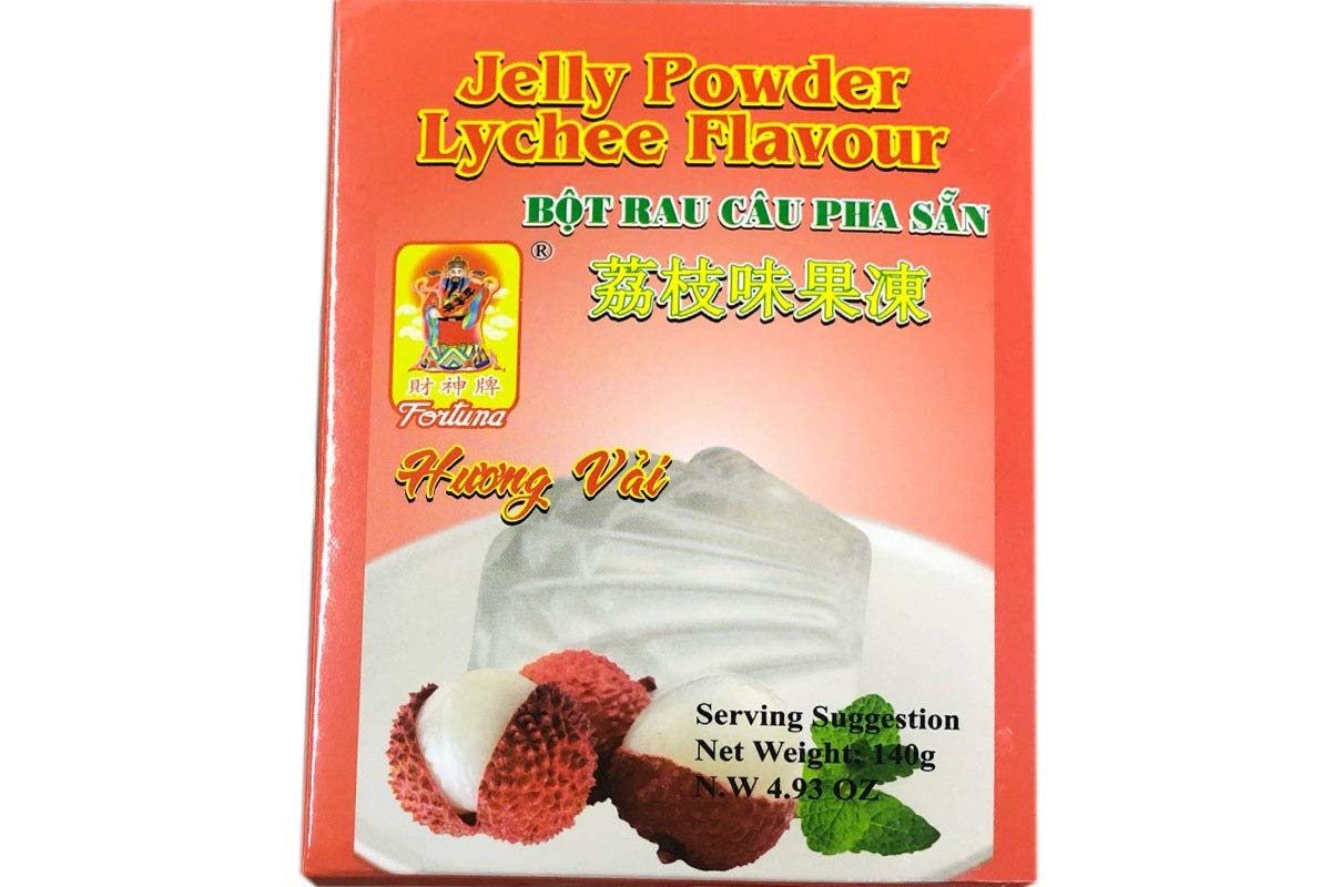 Jelly Powder Lychee Flavour 荔枝味果冻 BOT RAU CAU PHA SAN 4.93oz - Total 1 unit