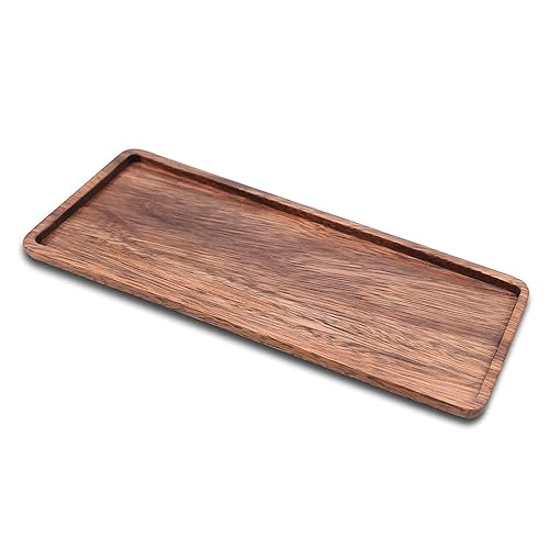 13.8 Inch Solid Wood Serving Platters and Trays of Natural