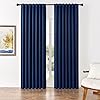 Joydeco Blackout Curtains 96 Inches Long, Thermal Insulated Black Out Curtains 2 Panels Set for Bedroom, Room Darkening Drapes for Living Room Window (W52 x L96 Inch, Navy Blue)