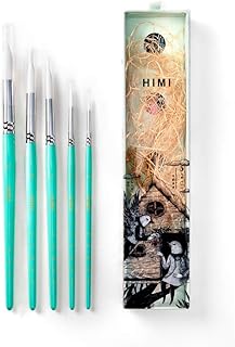 HIMI Little Bird Paint Brushes Set 5 Pcs for Watercolors Paint，Set of 5 Watercolor Paint Brushes for Beginners & Pros, Nic...