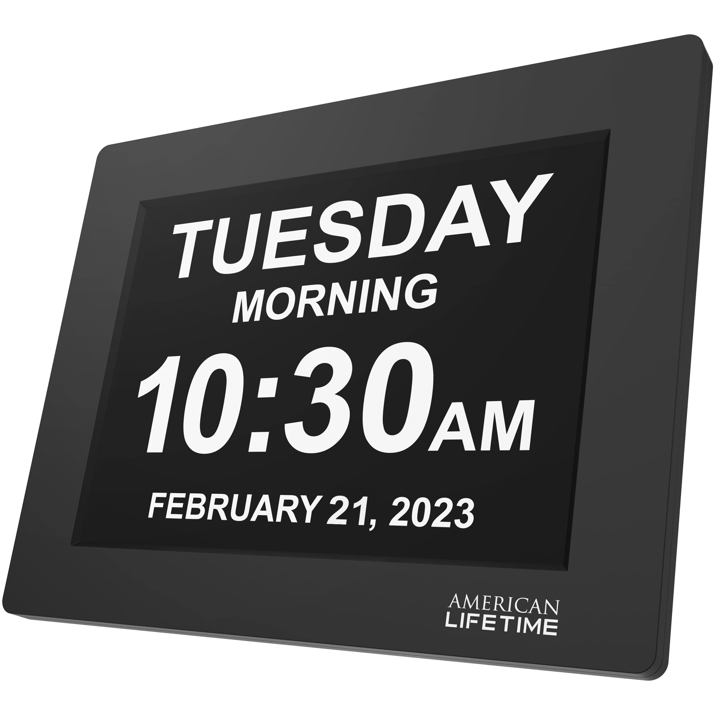 American Lifetime ?New 2023 Dementia Clock Large Digital Clock for Seniors, Digital Clock Large Display with Custom Alarms, Clock with Day & Date for Elderly, Large Number Digital Clock Black