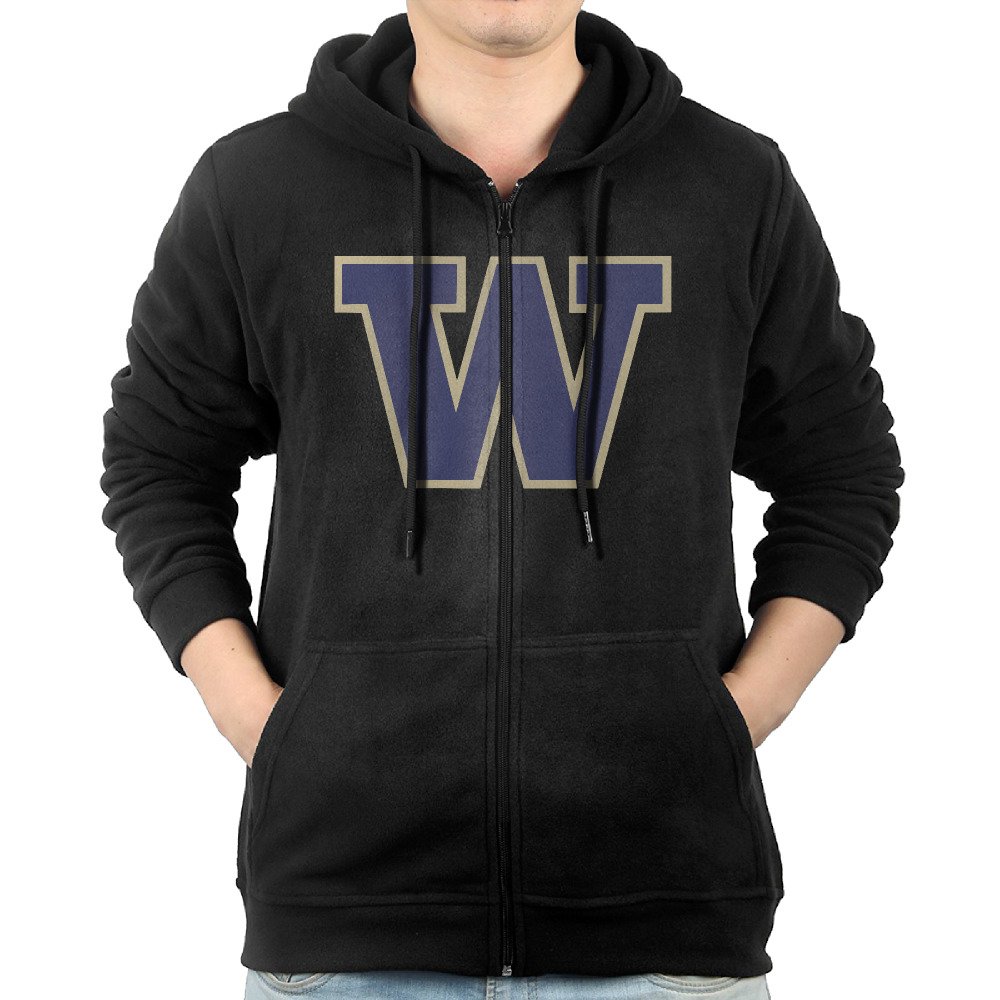 GENC5 Men Washington Huskies University Hoodie Pullover Zip Up