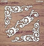 Approx 1.5 MM thick Laser Cut Chipboard Embellishments Use them for Layouts, Cards, Invitations, Boxes, Scrapbooks, Art and Craft works, Mixed Media, DIY Projects, School Projects or any kind of decoration 5.56” X 6” board in which laser cut designs ...