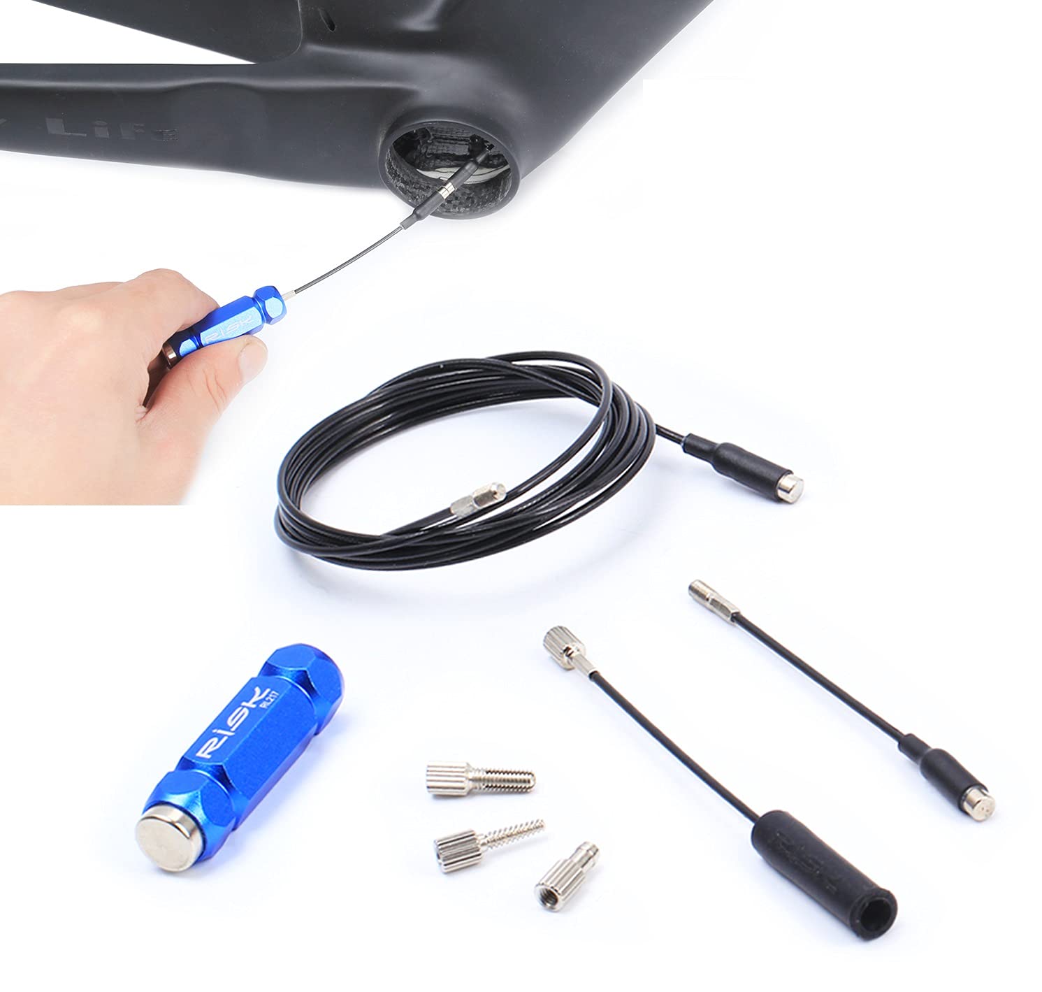 Bike Internal Cable Routing Tool Kit Compatible with 4-5.5mm Cable Housing, Hydraulic Hose and DI2 E-Tube