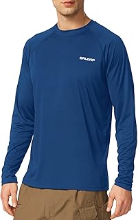 BALEAF Men's Sun Protection Shirts UV SPF T-Shirts UPF 50+ Long Sleeve Rash Guard Fishing Running Quick Dry