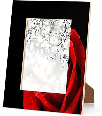 OKCELL Large Red Roses Design Wood Picture Frames Can Display 4X6 5X7 8x10 11x14 Inch Photos.With Hooks and Brackets, This Frames Can be Displayed Vertically or Horizontally on a Table or Wall