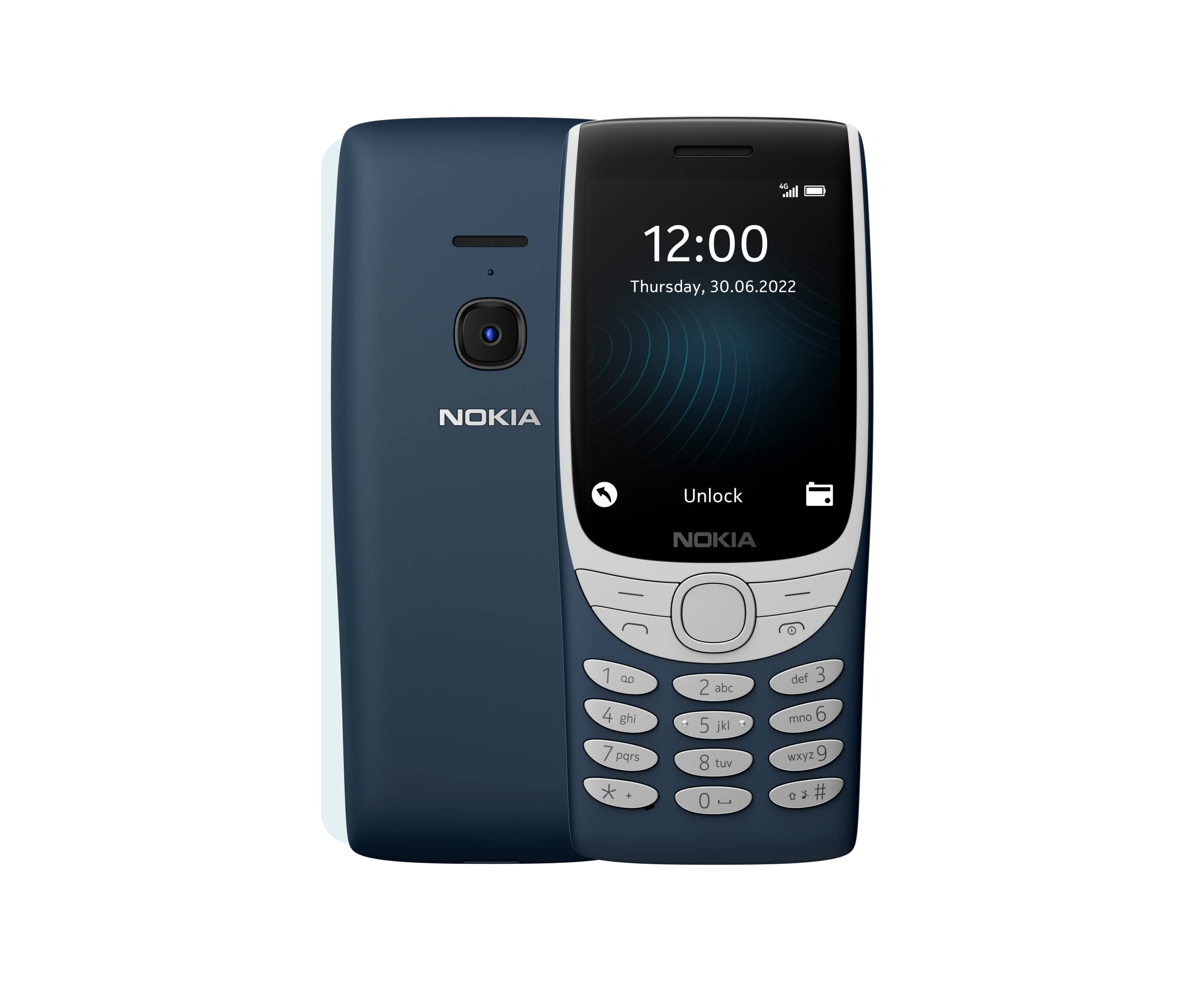 Nokia 8210 Feature Phone with 4G connectivity, large display, built-in MP3 player, wireless FM radio and classic Snake game (Dual SIM) – Dark Blue