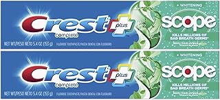 Crest Toothpaste Plus Scope Whitening Minty Fresh (Pack of 2)