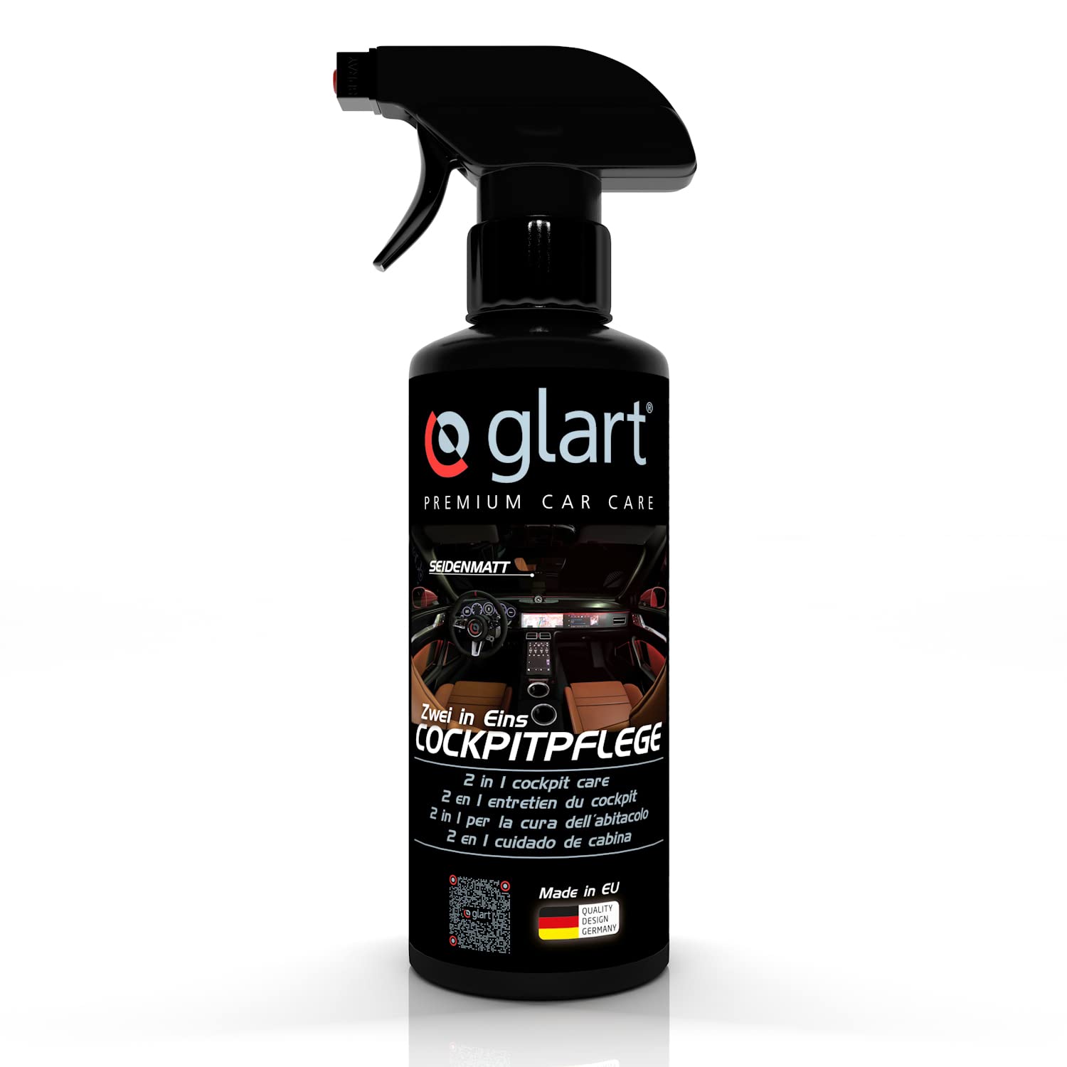 (Exclusive 45CP Cockpit Care, Deep Care Glossy for Deep Black Gloss on All Plastic Parts in The Car 500 ml