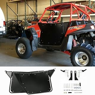 Acmex Black Metal Doors for 2008-2014 Polaris RZR 800/ S 800/ XP 900/570, 2 Pair Accessories