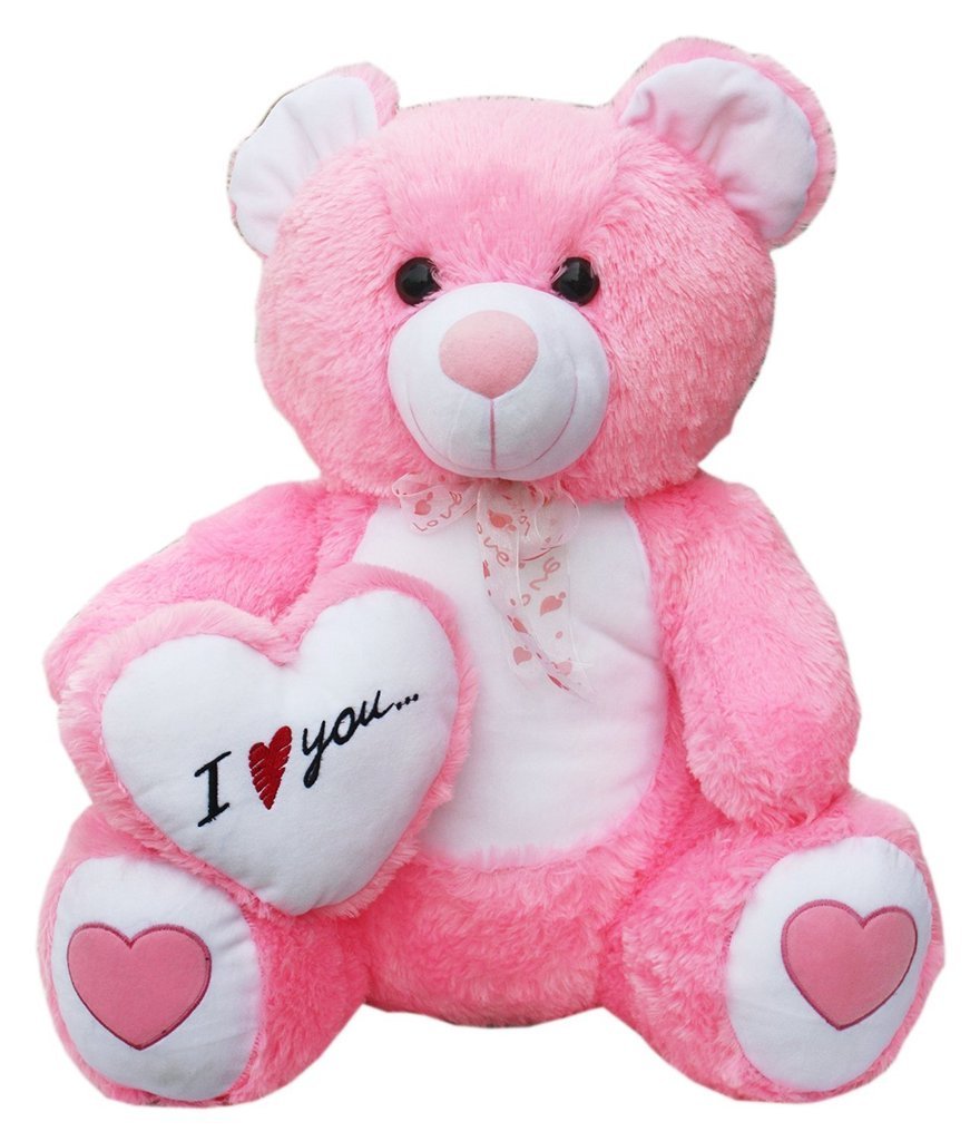 Beautiful Pink Love Heart Teddy Bear 60 cm - Teddy Bear for Girls ...