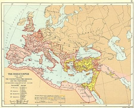 Amazon.com: Roman Empire 300AD. Prefectures Dioceses Provinces Under ...