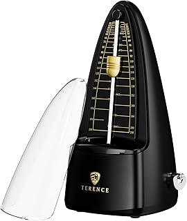 TERENCE Mechanisches Metronom für Klavier Gitarre Bass Violine Bass Metronom mit hoher Präzision Traditionelle Pyramide fü...