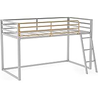 Little Seeds Monarch Hill Haven Twin Metal Junior Loft Bed (Dove Gray) 