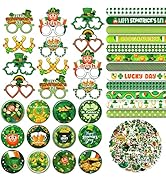 St. Patrick's Day Party Favors, St. Patrick's Day Slap Bracelets, St. Patrick's Day Buttons Badge...