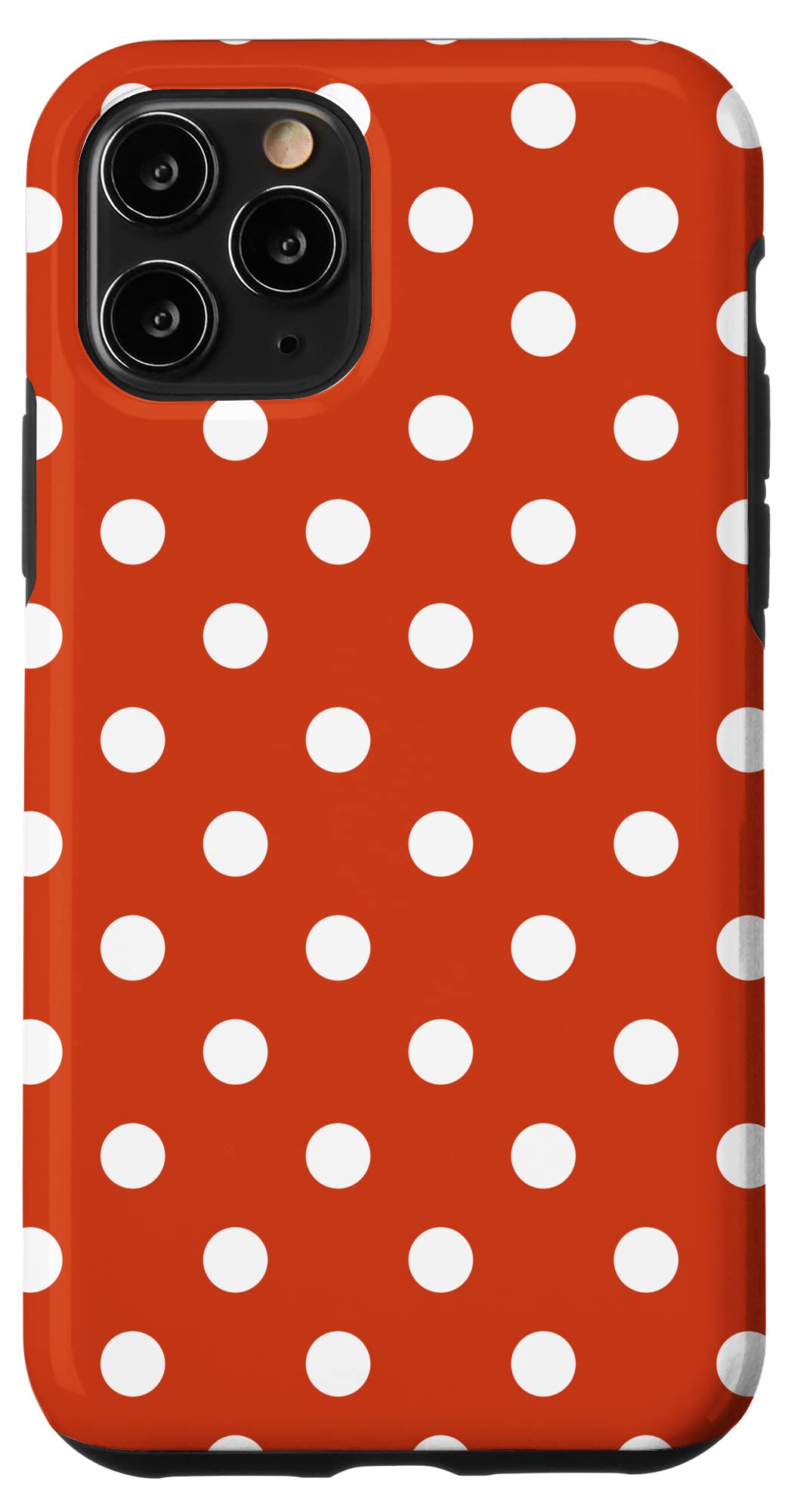 iPhone 11 Pro White Dots on Red Dotted Pattern Polka Dot Design #467 Case