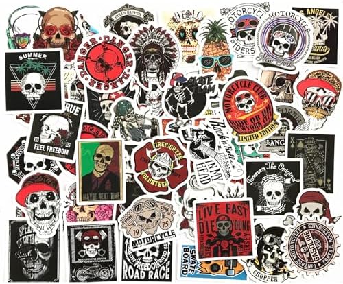 Holy Feather (Skull Series) Stickers for Water Bottles, 50Pack/Pcs Albums Stickers Merchandise Vinyl Waterproof Laptop Water Bottle Stickers