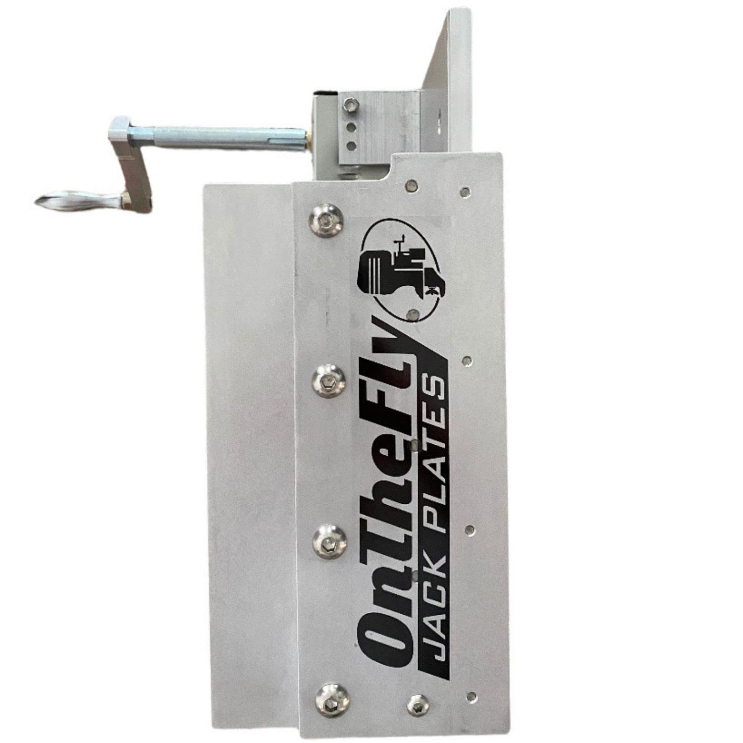 Adjustable Manual Boat Jack Plate - High Grade Marine Aluminum - for up to 30hp Outboard Motors - by On The Fly Jack Plates