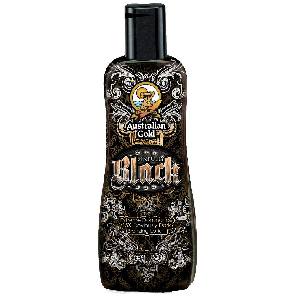 Australian Gold Sinfully Black 15x Deep Dark Bronzing Tanning Lotion, 8.5 Ounce