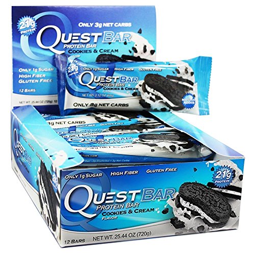 quest bar cream - Quest Nutrition Bars-Cookies & Cream, 12 Bars