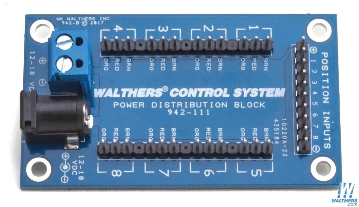 Walthers Z, N, HO, S, O, G Scale Layout Control System - Distribution Block, (942-111)