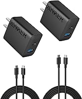 Anker iPhone 16 Charger, USB C Charger, 2-Pack 20W Dual Port USB Fast Wall Charger, USB C Charger Block for iPhone 16/15...